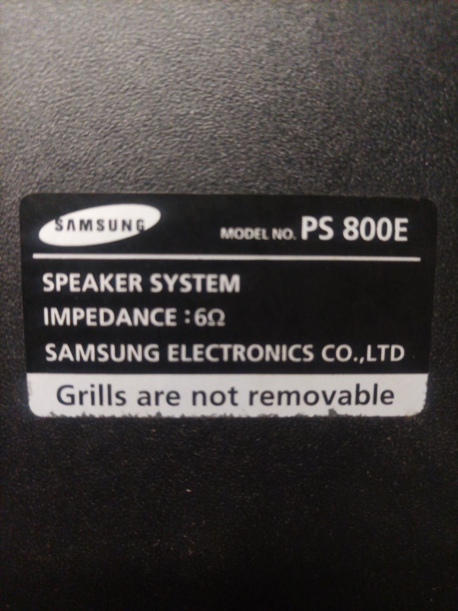 Colunas Hi-Fi Samsung PS 800E