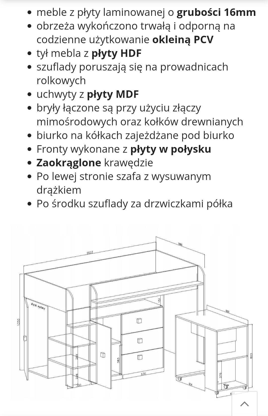 Łóżko piętrowe Toledo I