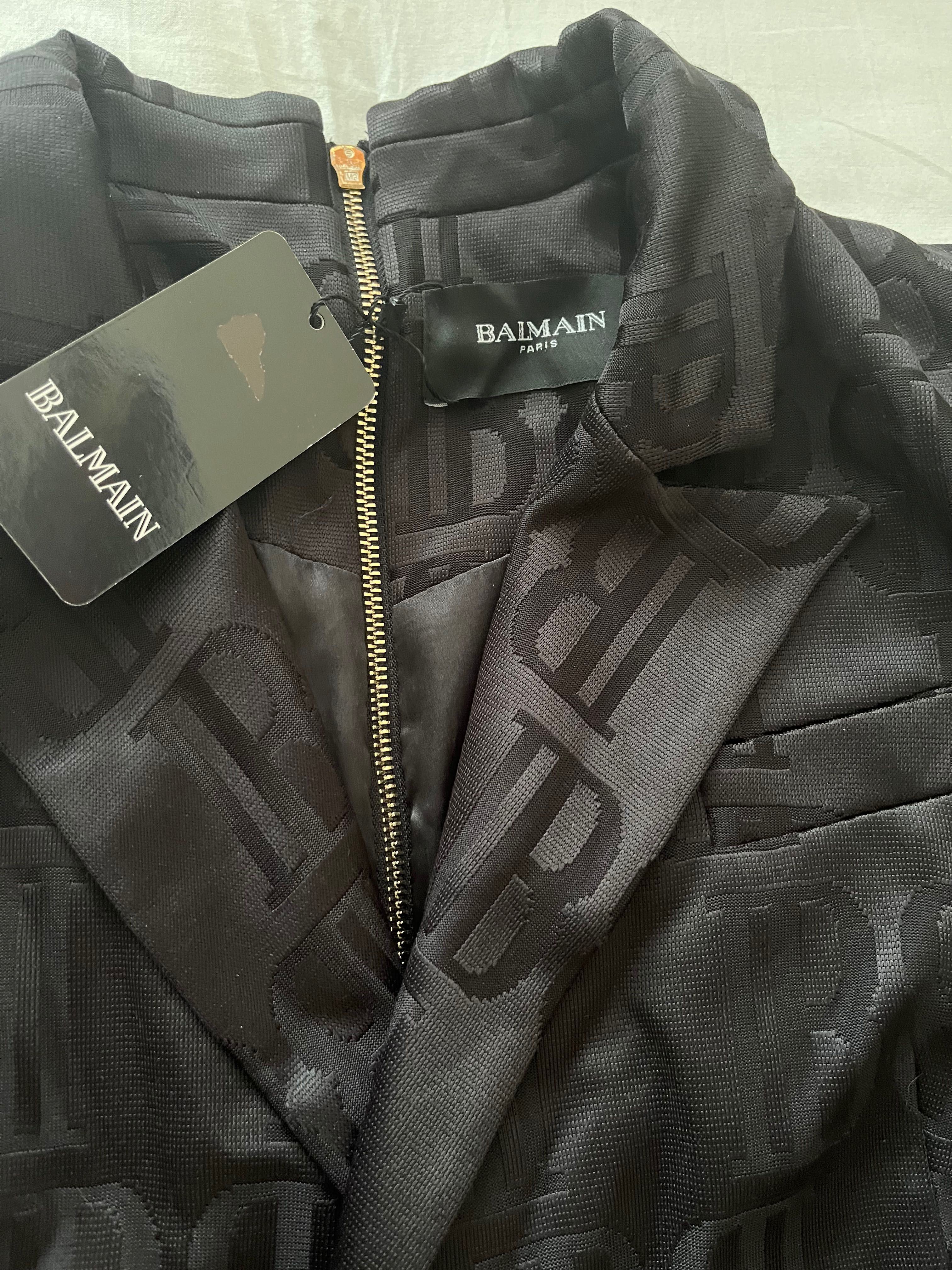 Nowy ekskluzywny damski płaszcz Balmain płaszczyk elegancki BB S 36