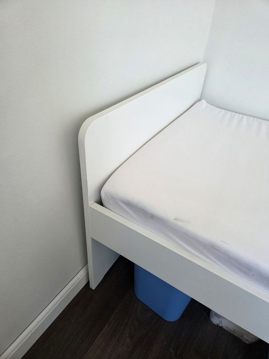 ŁÓŻKO IKEA SLAKT 90×200 cm rama łóżka i 2 pojemniki do przechowywania
