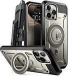 SUPCASE UB PRO etui MagSafe do iPhone 15 PRO 6.1 pancerne stojak szare