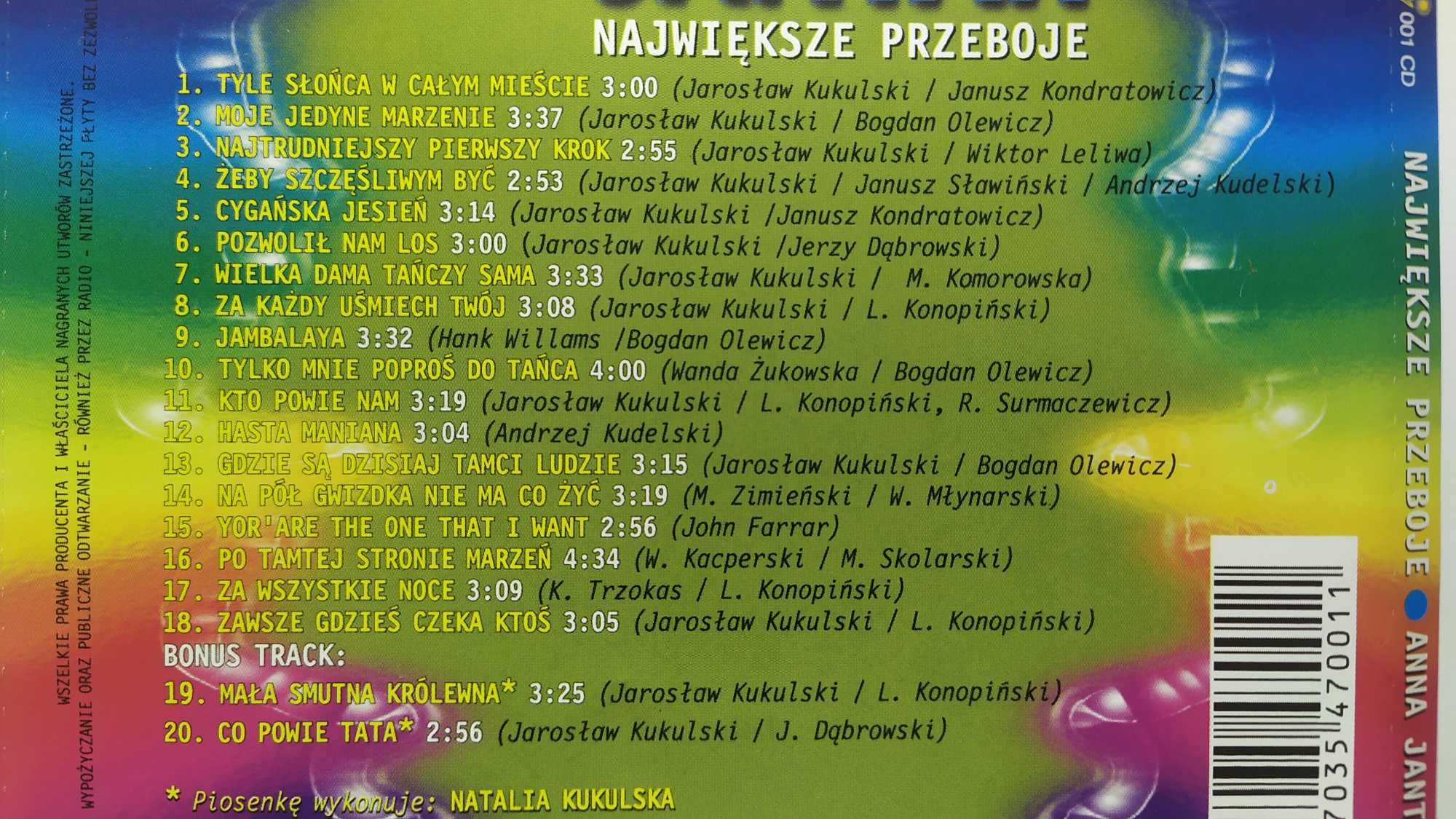 Anna Jantar Największe przeboje FM 001 Natalia Kukulska UNIKAT CD