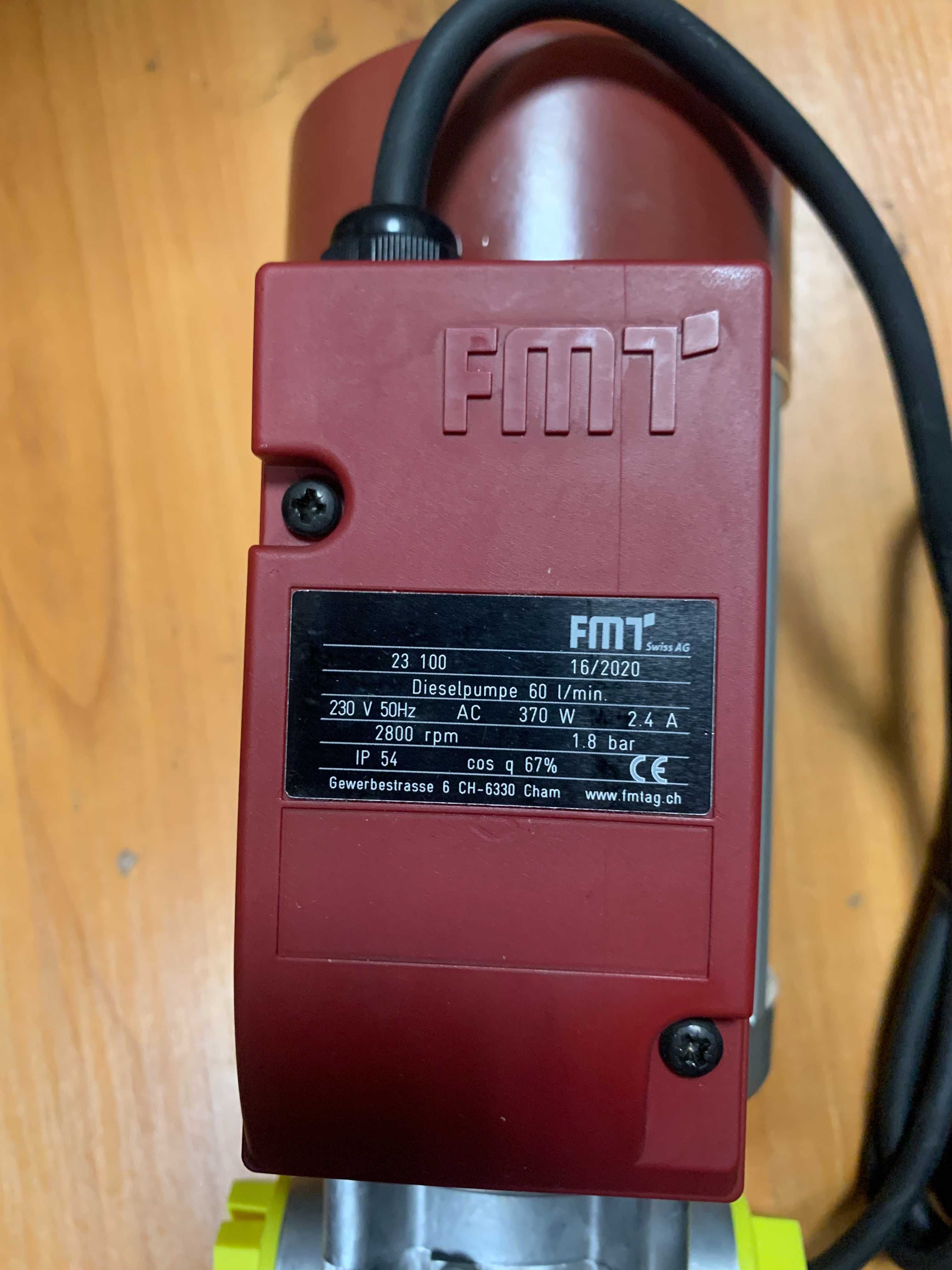 Pompa do oleju ropy paliwa, diesel, olej napędowy FMT 60 l/min 230V