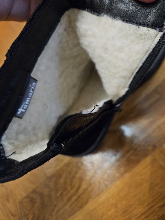 Замшеві сапоги черевики напівсапоги tamaris