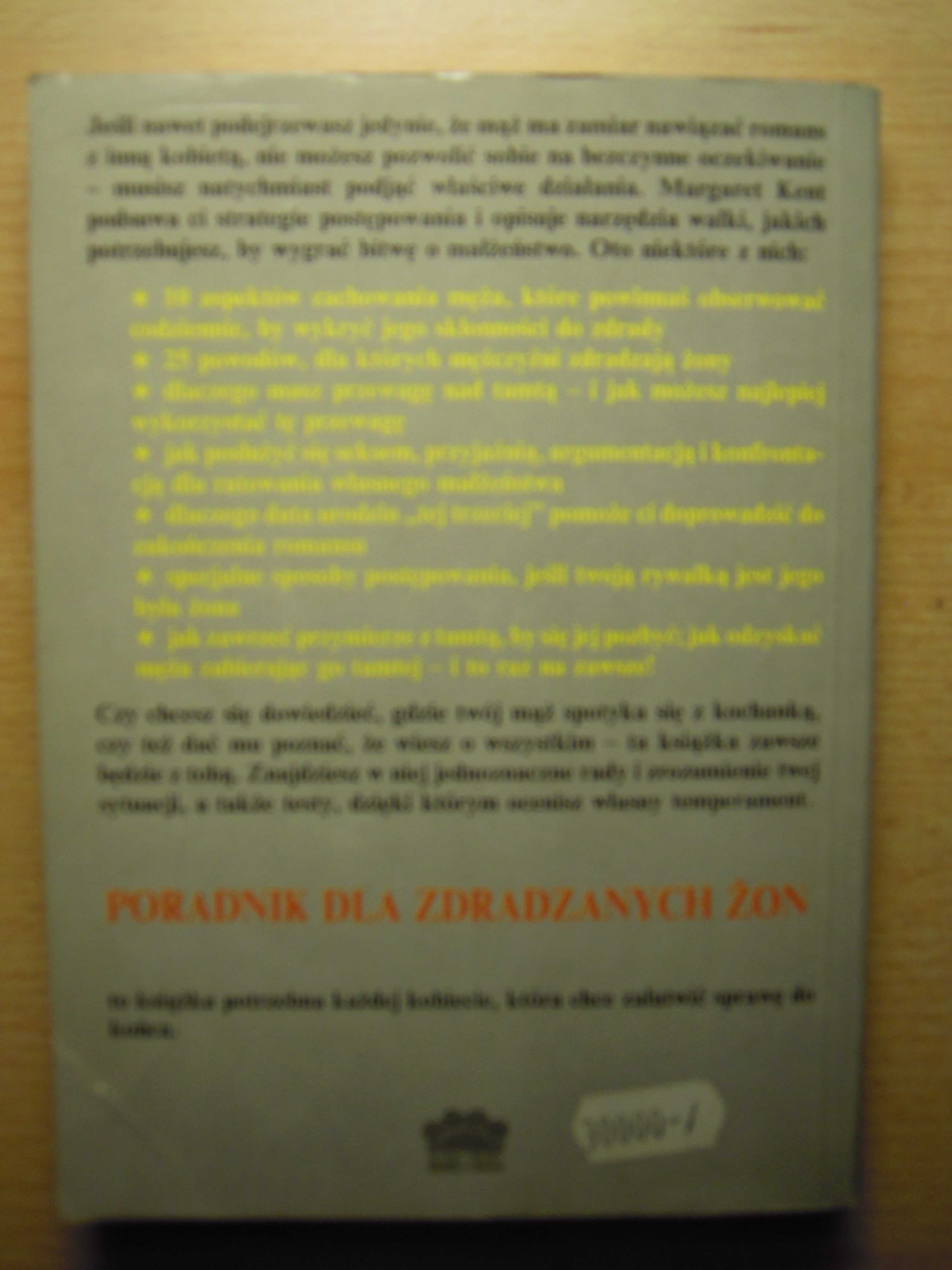 "Poradnik dla zdradzonych żon" Margaret Kent