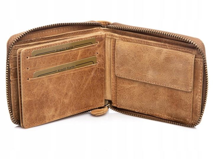 skórzany mały praktyczny męski portfel marki wild