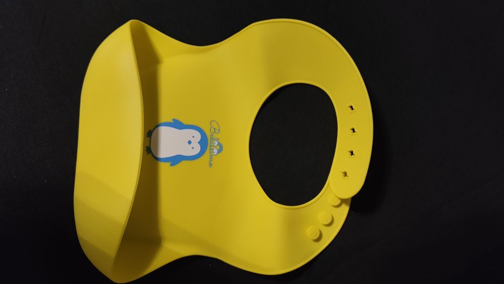 Śliniaczek żółty silikonowy