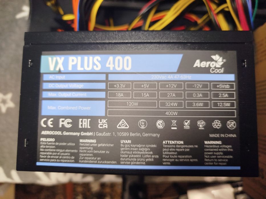 Блок живлення для бюджетних збірок VX PLUS 400W Новий