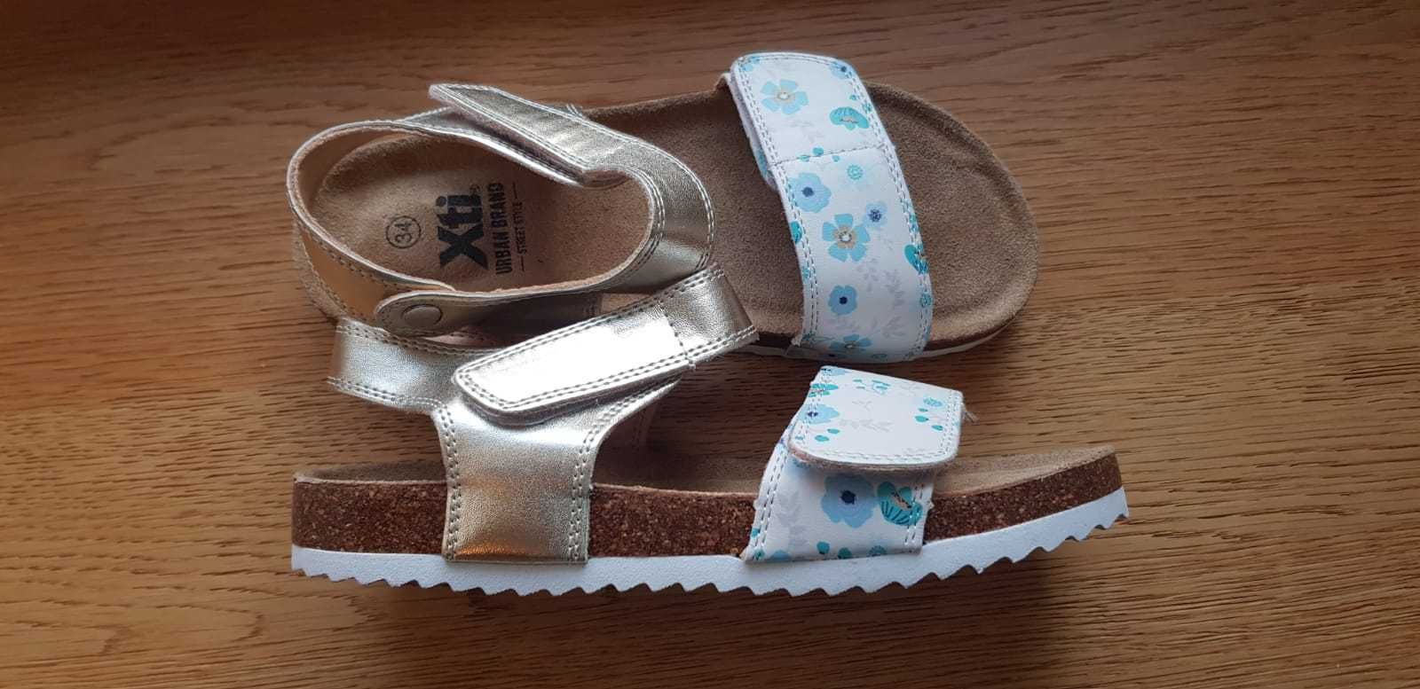 Nowe sandały dziewczęce firmy Xti EUR 34 21,5 cm