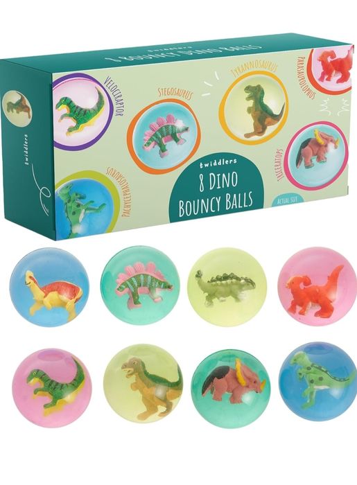 THE TWIDDLERS 8 Dmuchanych Piłek Dinozaurów