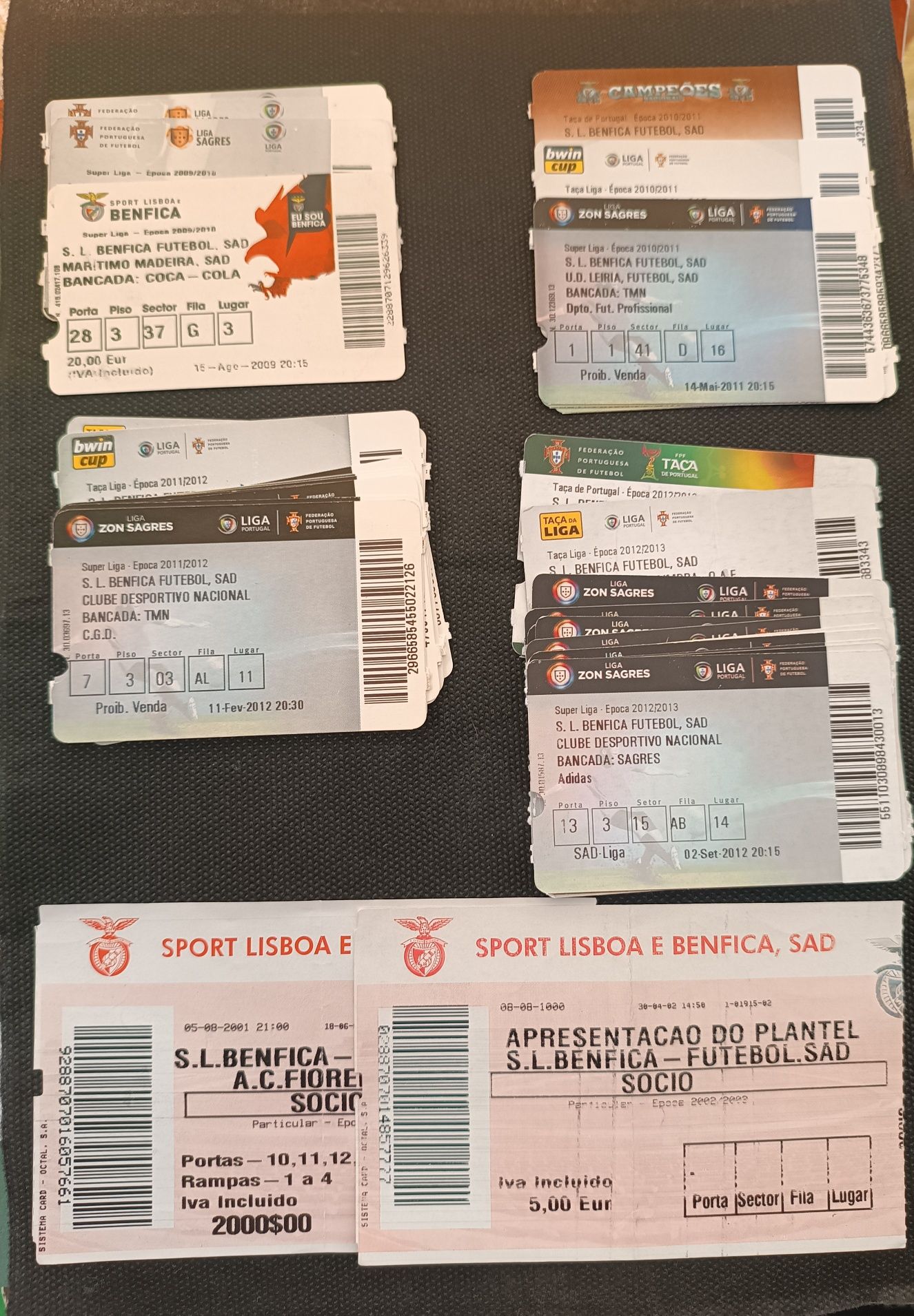 Bilhetes futebol Benfica - troca