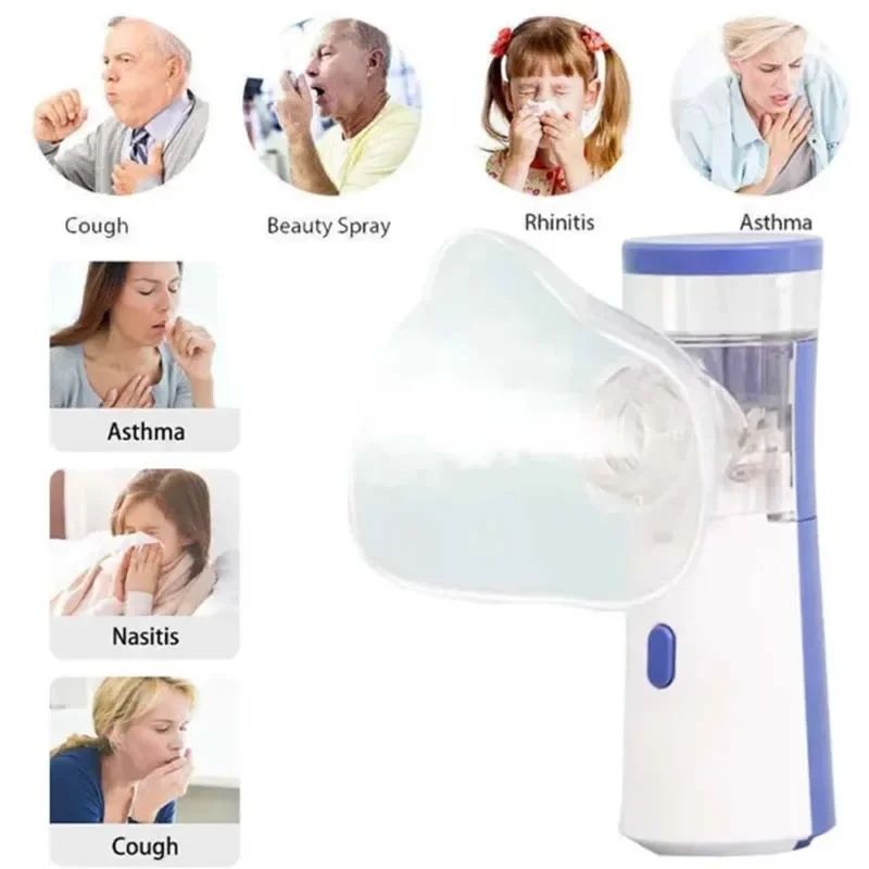 Inhalator siateczkowy nebulizator przenośny bezprzewodowy medyczny