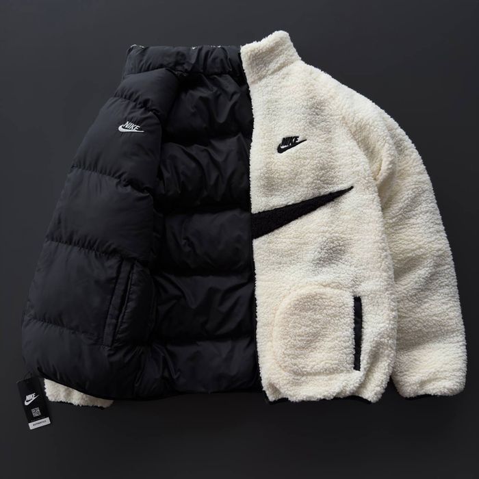 Куртка мужская Nike, куртка чоловіча на овчині, двостороння, S-XXl