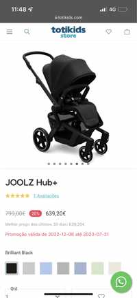 Joolz hub carro + alcofa nova para dormir e passear desde o nascimento + acessório adaptador para colocar ovo