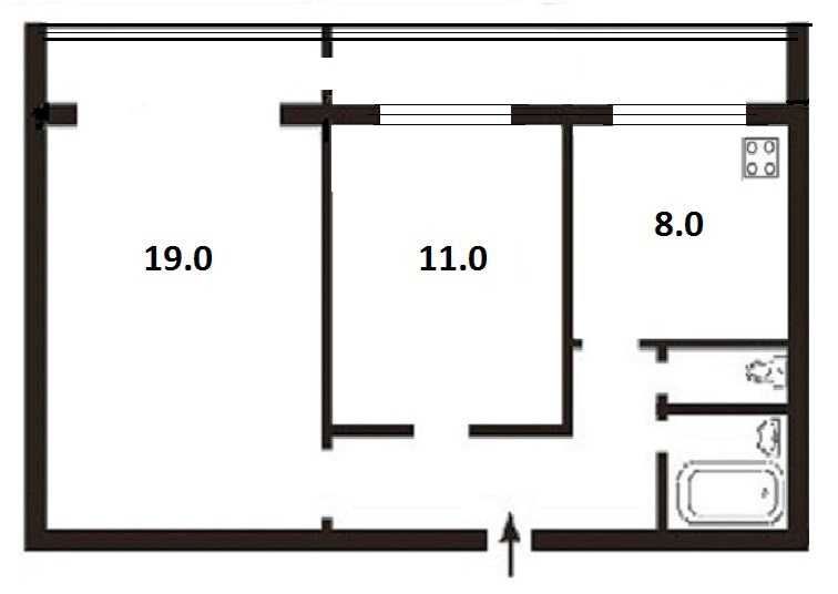 Продам 2-комнатную квартиру 50 м2 возле м. Левобережная!