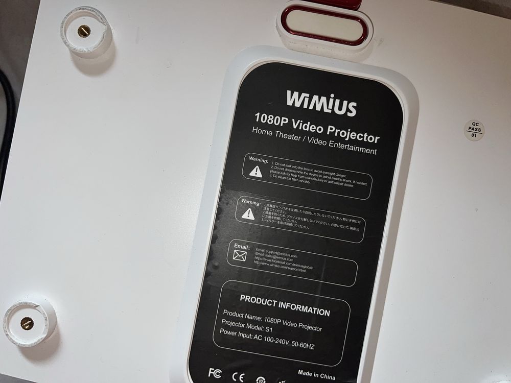 Проектор WiMiUS S1 FullHD LED 6000 Лм White