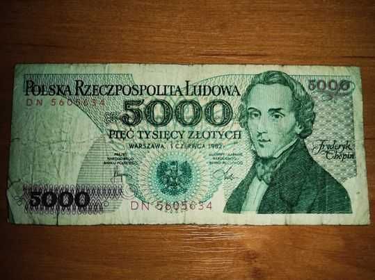 5000 zł Polska Rzeczpospolita Ludowa wyd. 1 czerwiec 1982