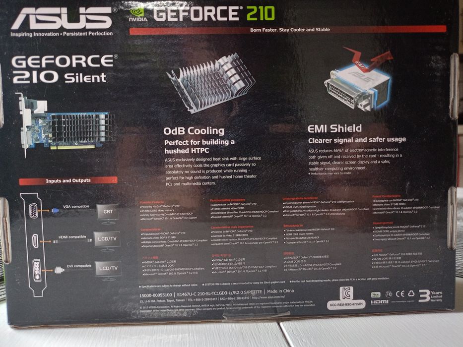 Karta graficzna Asus NVIDIA GeForce 210 DDR3 0dB  Cooling