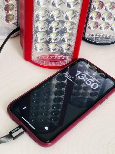 ‼️Акумуляторний LED ліхтар з повербанком Almina 2606L до 80 годин