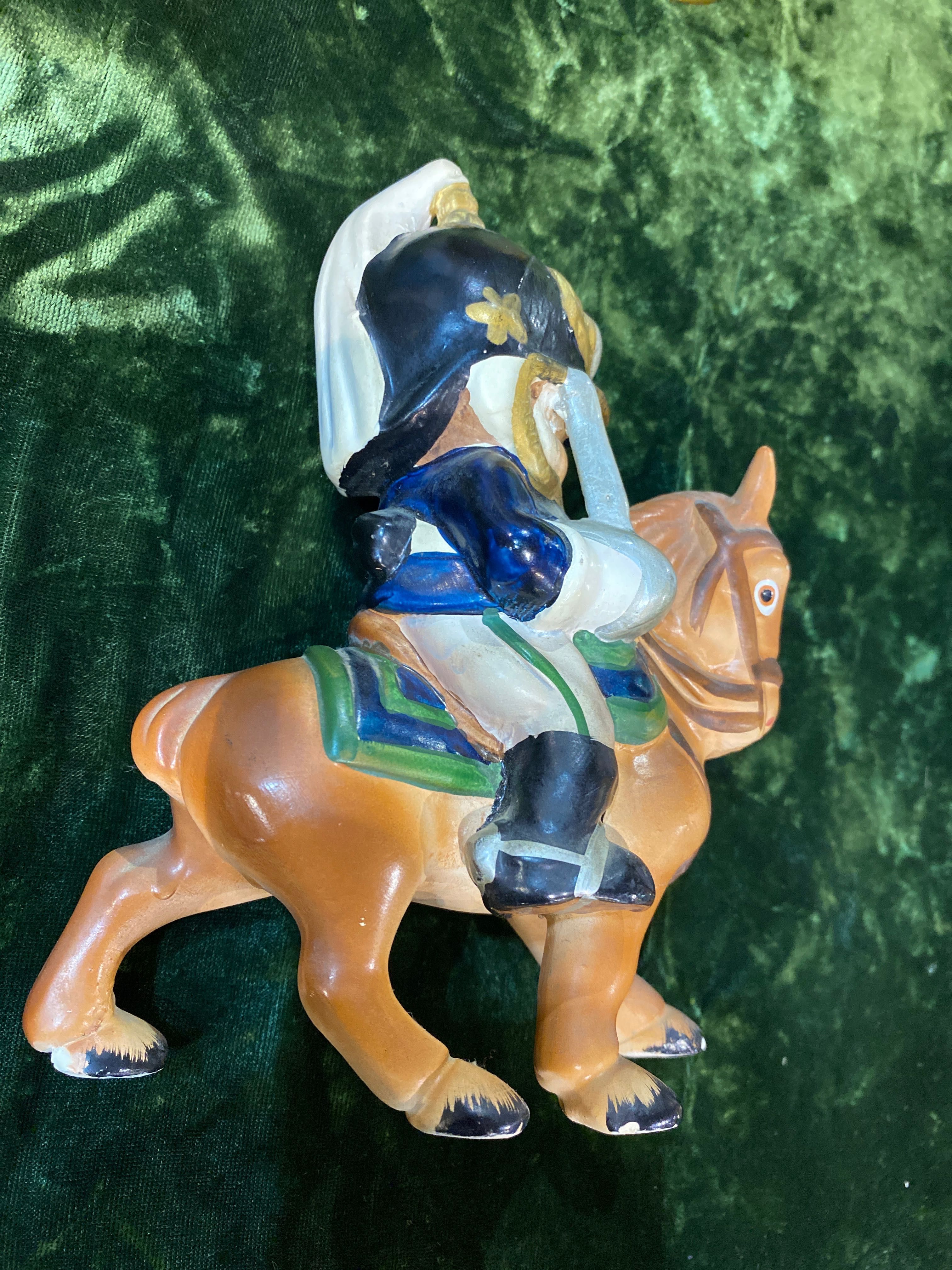 Escultura Cavalo GNR Leonel Cardoso Loiça Sacavem 18,5 cm