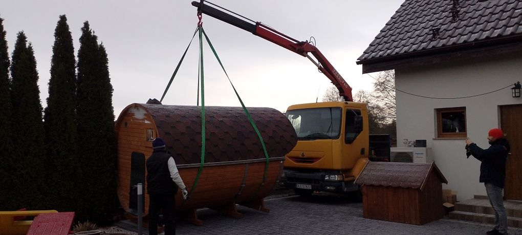 Transport wywrotką HDS. Piasek, ziemia, żwir, bazalt granit itp. 6t