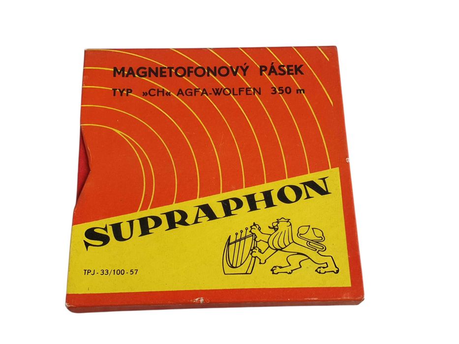 Stara taśma szpulkowa magnetofonowa SUPRAPHON CH AGFA-Wolfen lata 50