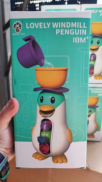 Іграшка для купання у ванній Пінгвін на присосках, душ дитячий