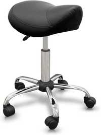 Krzesło Stołek typu Pony, ze stalową podstawą, kolor czarny  QUIRUMED