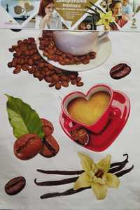 Наліпки декоративні наклейки дитячі кава ягоди 2 аркуші 42*30 см