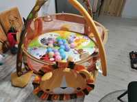 Mata edukacyjna 3 in 1 lion activity gym & ball pit