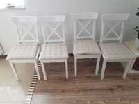 Krzesła  Białe   drewniane Ikea