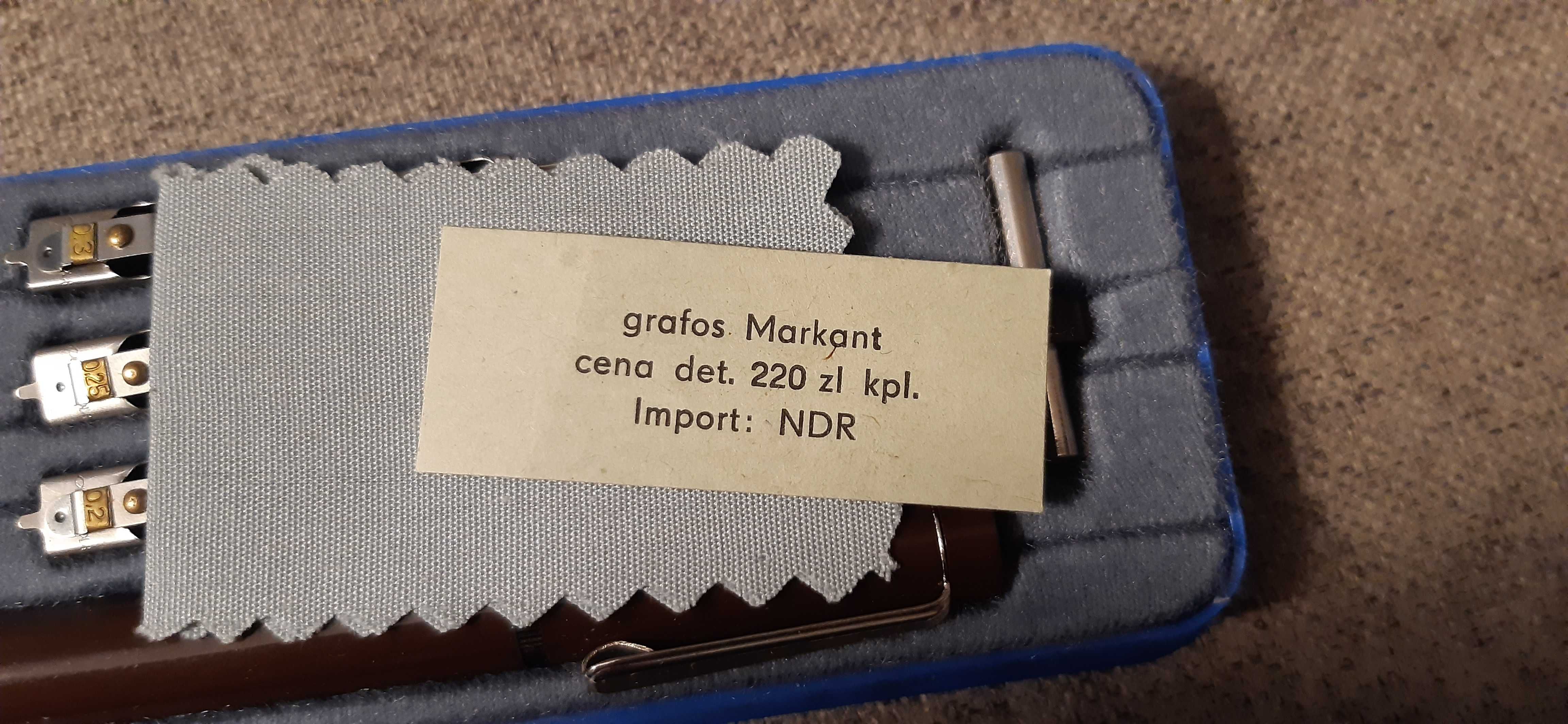 kolekcjonerskie rapidografy grafas Markant import NDR. nowe