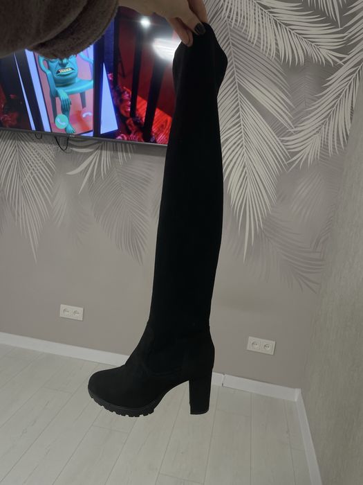 Ботфорты замш зима