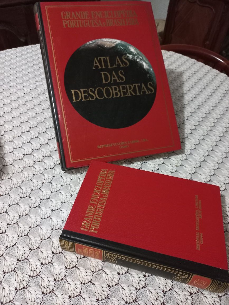 Enciclopédia luso brasileira (48 volumes) + 3 Atlas das Descobertas