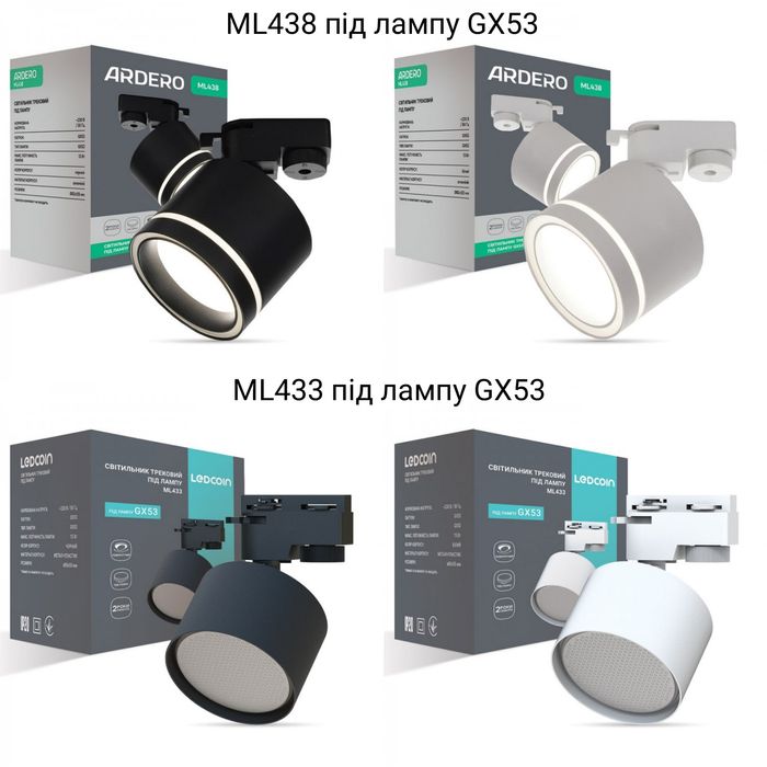 Трекові світильники Feron під зміну лампу