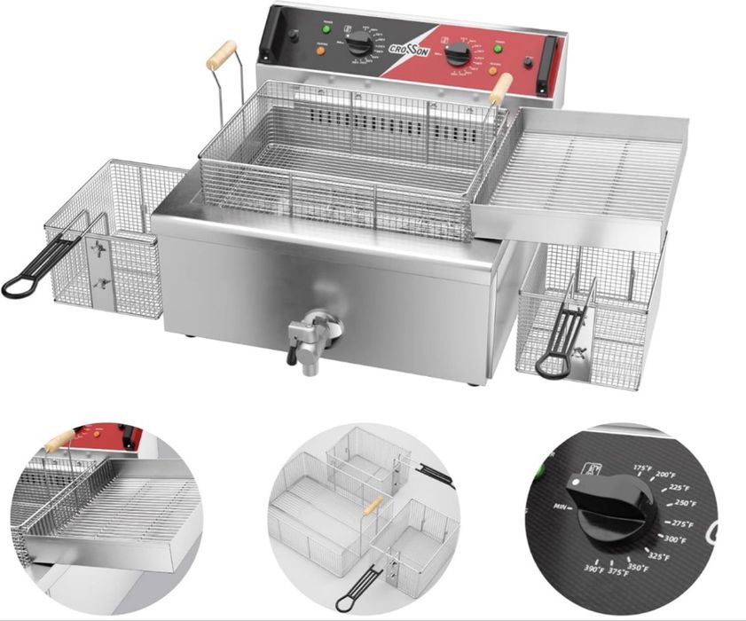 Комерційна електрична фритюрниця  CROSSON  7000Вт