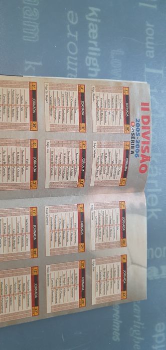 Calendário futebol
