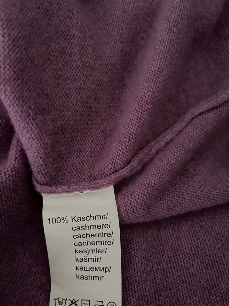 Sweter 100% kaszmir rozmiar 44/46 nowy bez metki  kolorwrzos