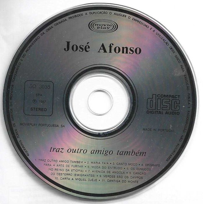 José Afonso	- - - - -		Traz Outro Amigo Também	- - - - -	CD