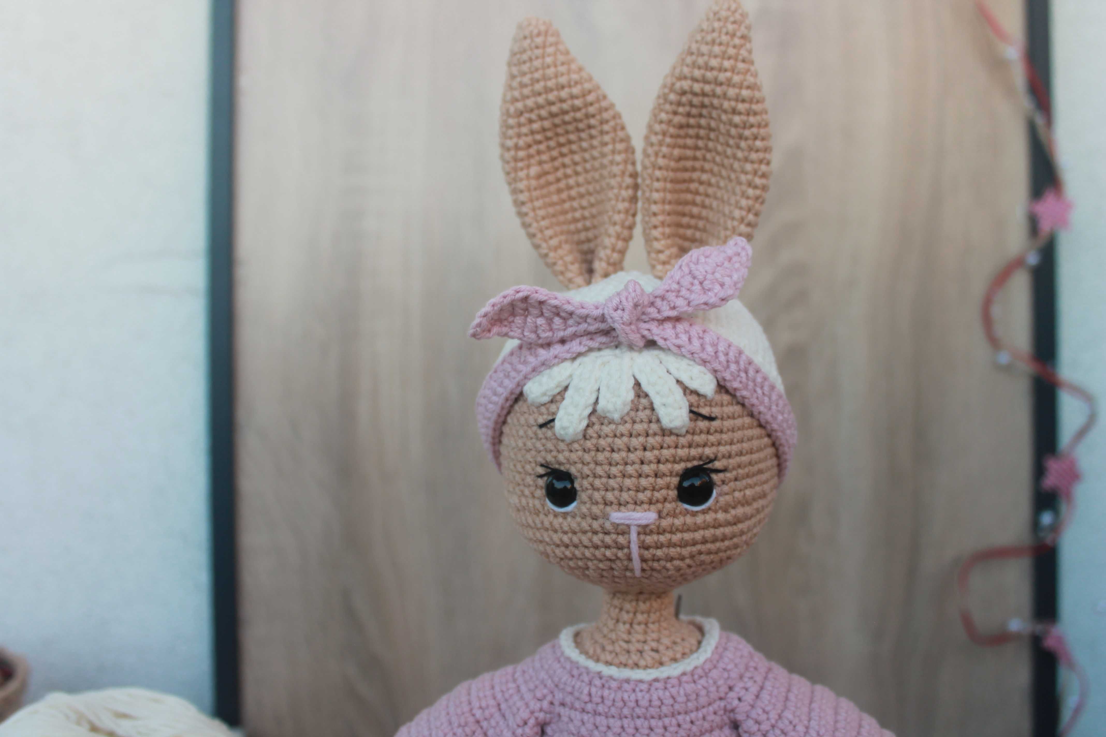 Zabawka Maskotka Amigurumi dla dzieci Królik zajaczek