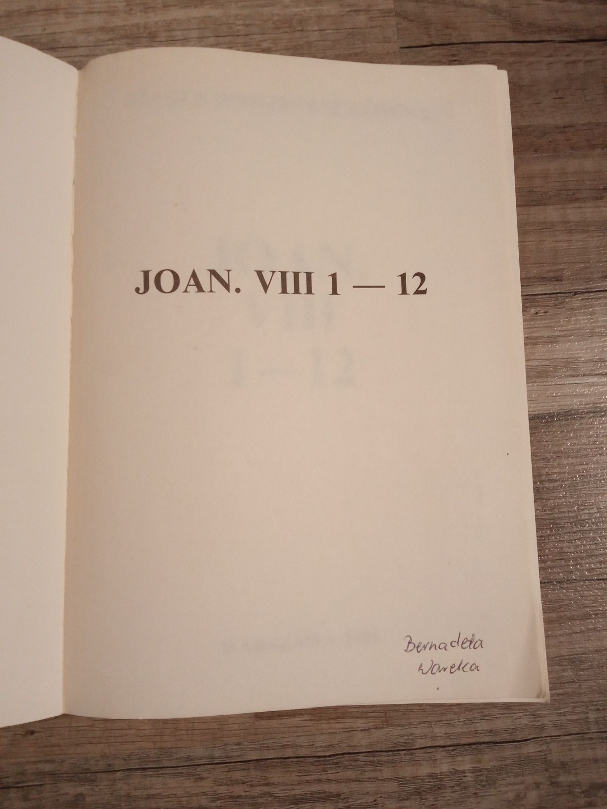 Joan. VIii 1-12 Maria Rodziewiczówna