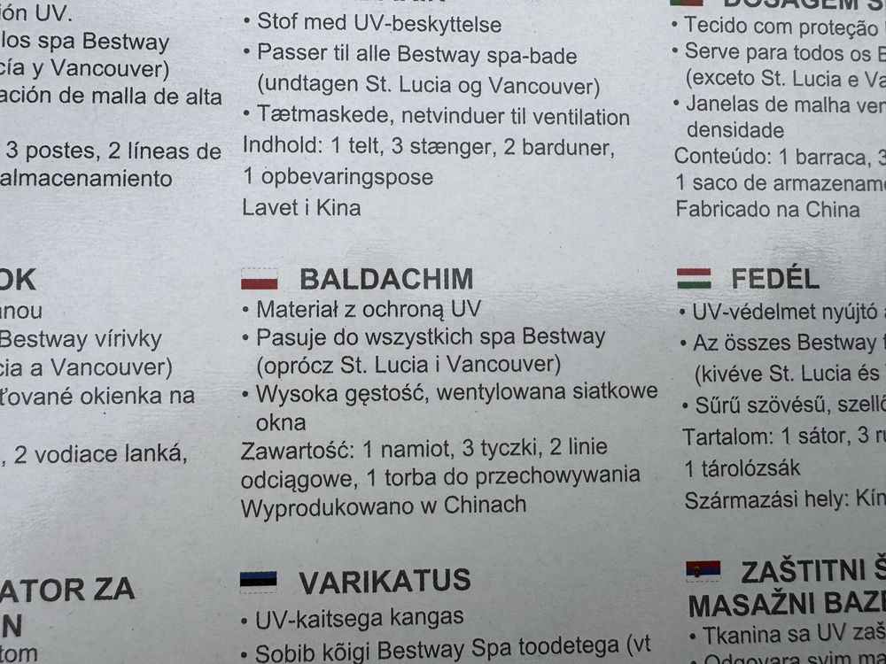 Osłona namiot pawilon Bestway do Lay-z-spa  jacuzzi 60304