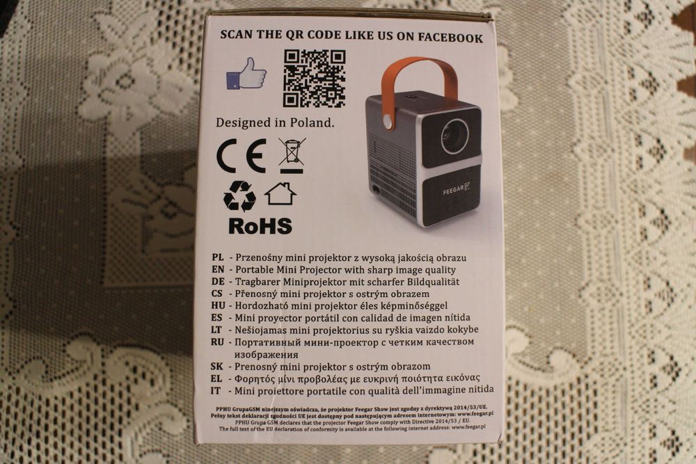 Rzutnik Mini Projektor TV LED Przenośny Full HD WiFi 5G Bluetooth NOWY