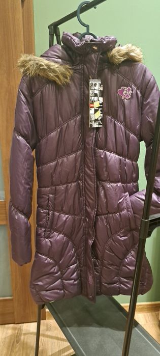 Zimowa kurtka fioletowa r.164