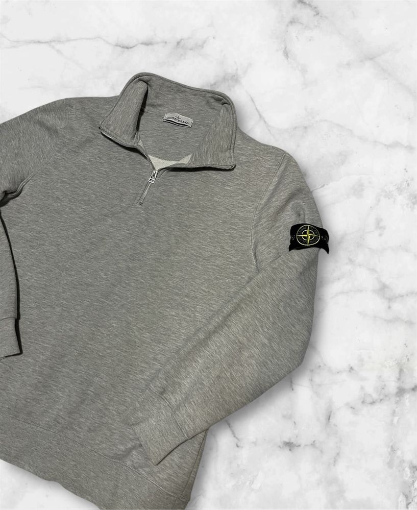 Кофта stone island чоловіча сірого кольору old money