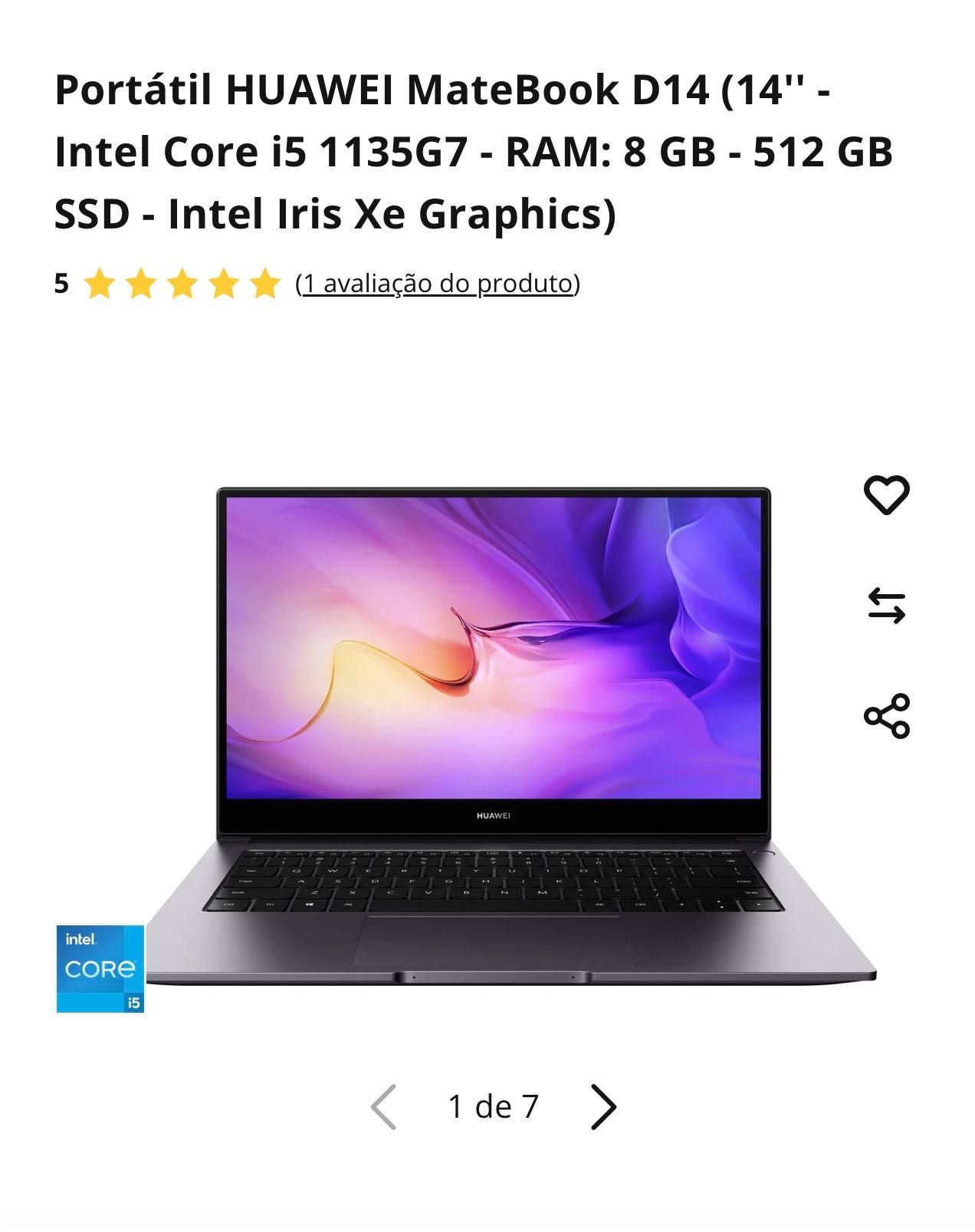 Portátil HUAWEI MateBook D14