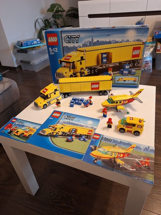 Lego 3221 ciężarówka tir+ 7732  poczta samolot furgonetka trzy zestaw