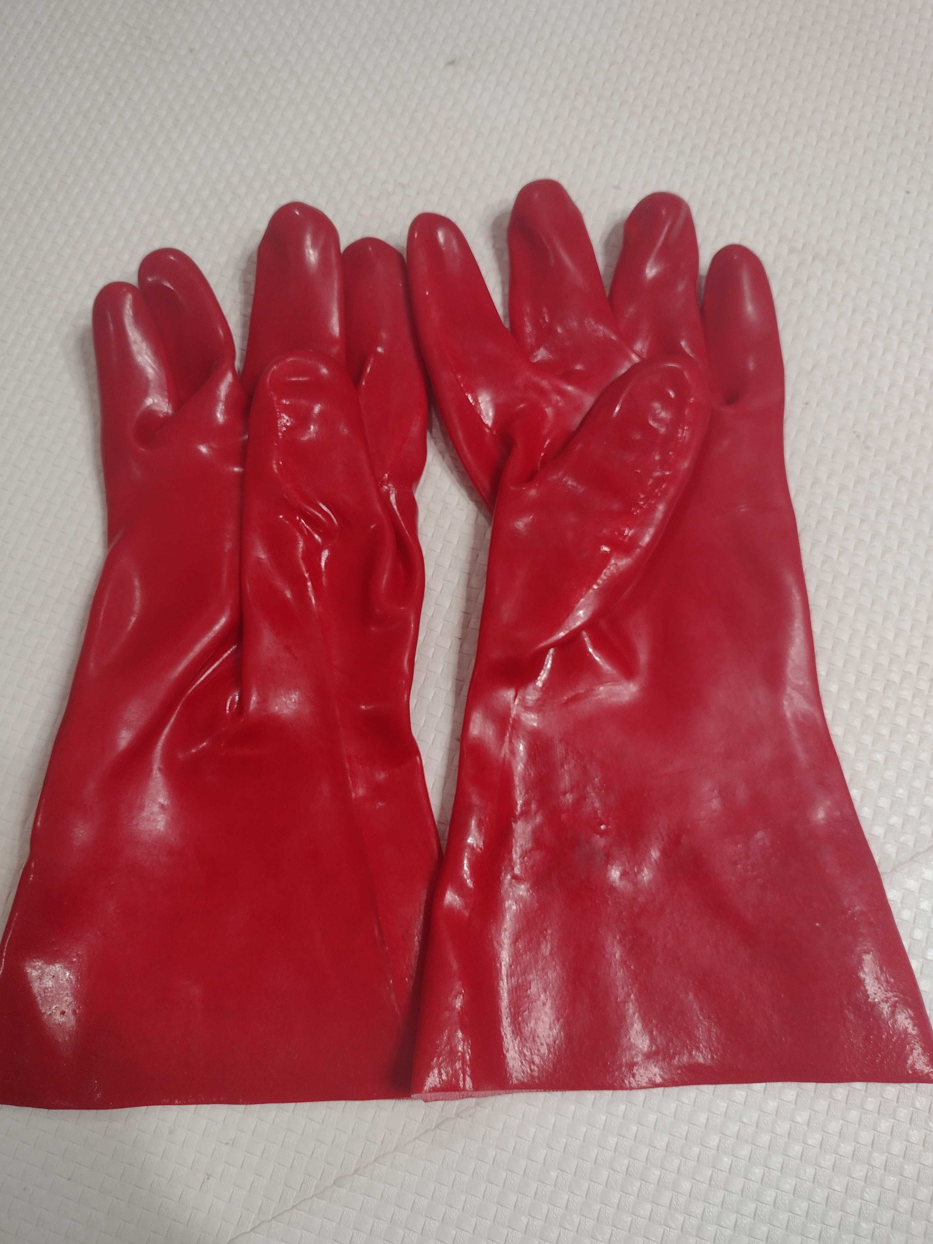 Rękawice gumowe rpcv35 czerwone