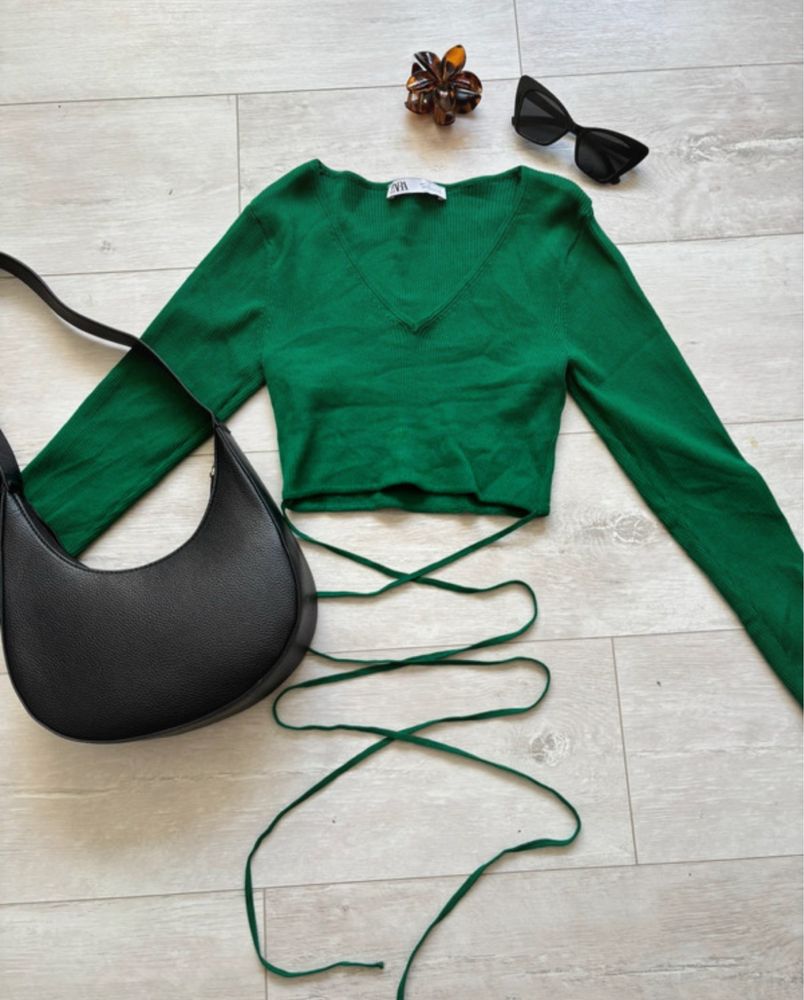 bluzka damska zielona S M Zara