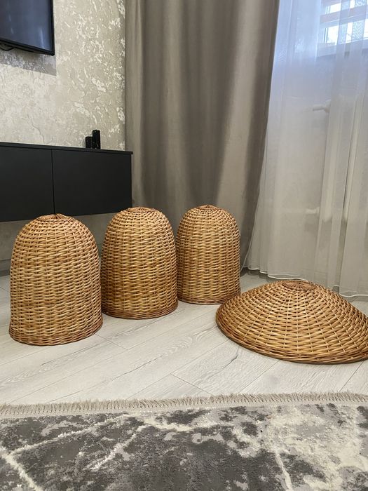 Світильники з лози еко абажур лампа плафон люстра ручна робота торшер